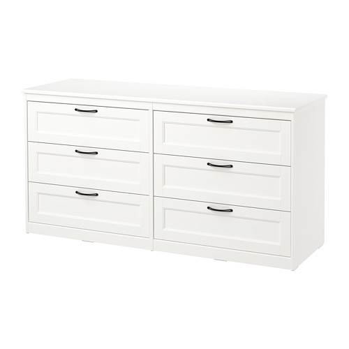 SONGESAND, chest of 6 drawers