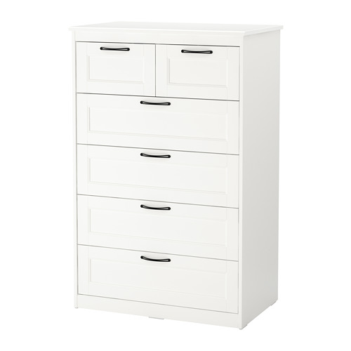 SONGESAND, chest of 6 drawers