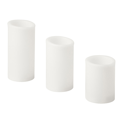 ÄDELLÖVTRÄD, LED block candle, set of 3