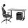 UPPSPEL/GRUPPSPEL, desk, chair and drawer unit