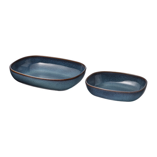 GLADELIG, oven dish, set of 2