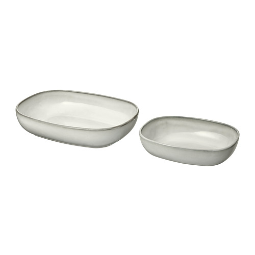 GLADELIG, oven dish, set of 2