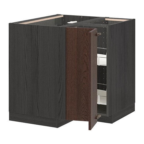 METOD, corner base cabinet with carousel