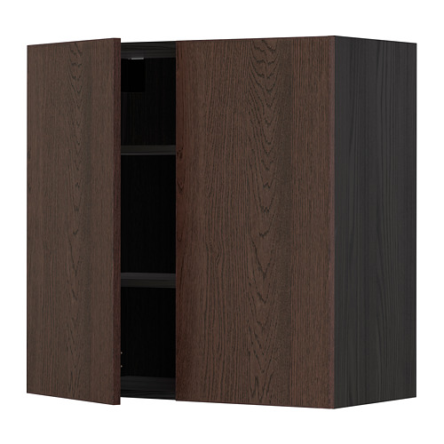 METOD wall cabinet with shelves/2 doors