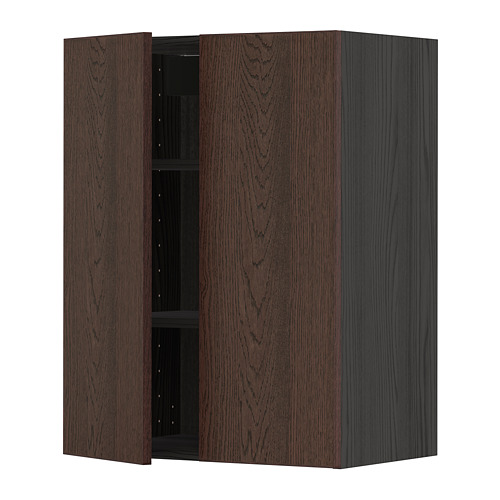 METOD wall cabinet with shelves/2 doors