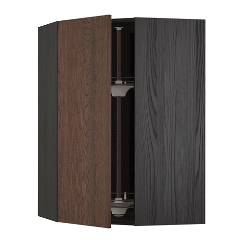 METOD corner wall cabinet with carousel