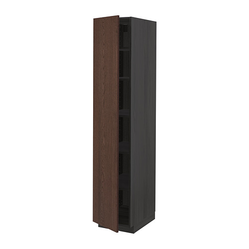 METOD high cabinet with shelves