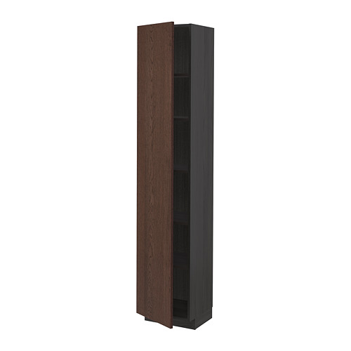 METOD high cabinet with shelves