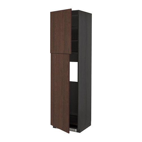 METOD high cabinet for fridge w 2 doors