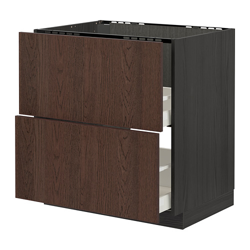 METOD/MAXIMERA, base cab f sink+2 fronts/2 drawers