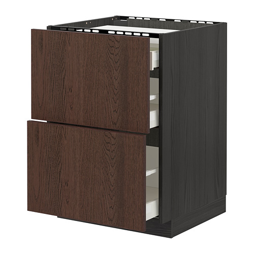 METOD/MAXIMERA, base cab f hob/2 fronts/3 drawers