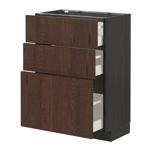 METOD/MAXIMERA base cabinet with 3 drawers