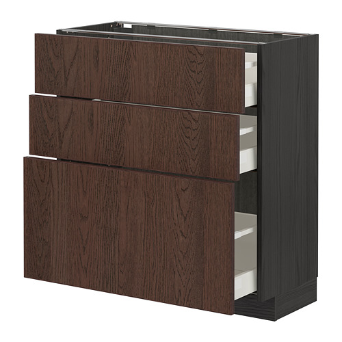 METOD/MAXIMERA base cabinet with 3 drawers