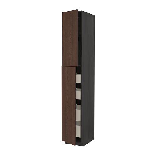 METOD/MAXIMERA hi cab w 2 doors/4 drawers