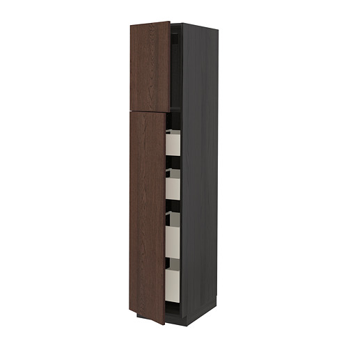 METOD/MAXIMERA hi cab w 2 doors/4 drawers