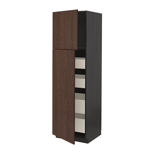 METOD/MAXIMERA hi cab w 2 doors/4 drawers
