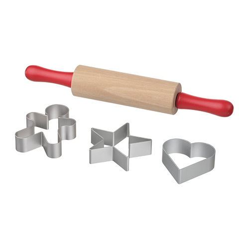 MÅLA 4-piece modelling dough toolset