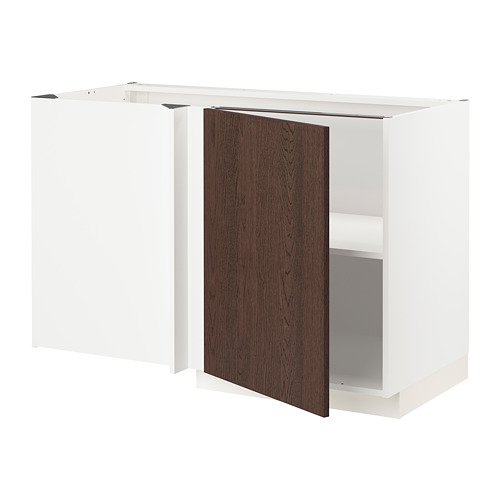 METOD corner base cabinet with shelf