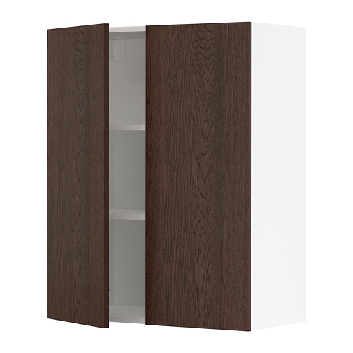 METOD wall cabinet with shelves/2 doors