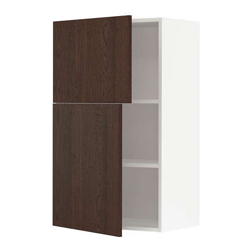 METOD wall cabinet with shelves/2 doors