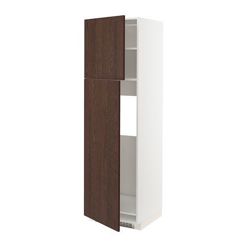 METOD high cabinet for fridge w 2 doors