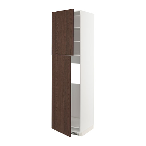METOD high cabinet for fridge w 2 doors