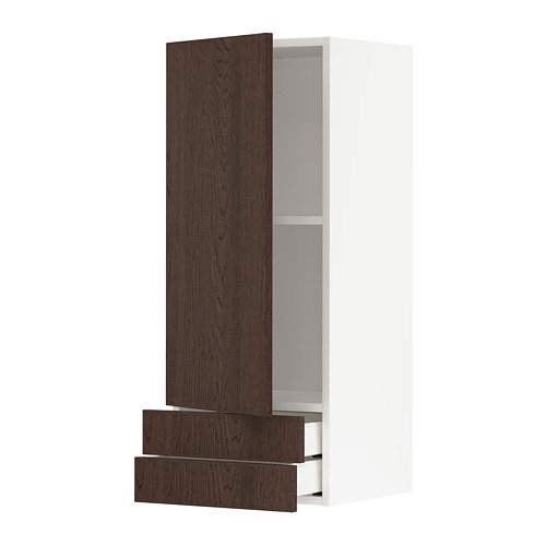 METOD/MAXIMERA wall cabinet with door/2 drawers