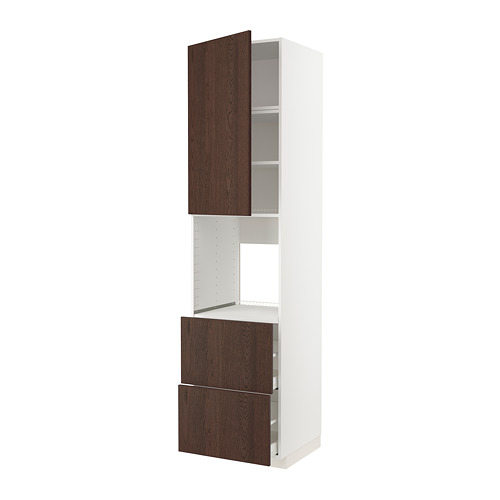 METOD/MAXIMERA high cabinet f oven+door/2 drawers