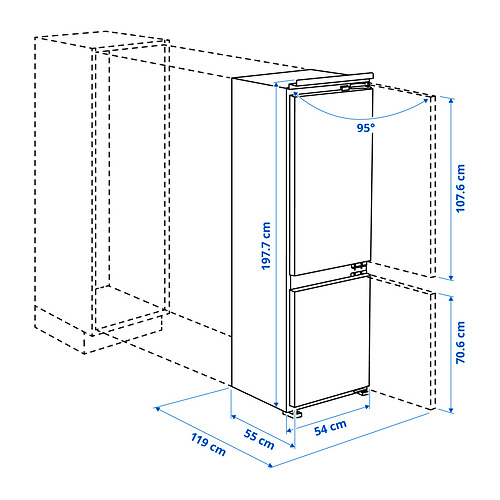 SKOGSNÄS fridge/freezer