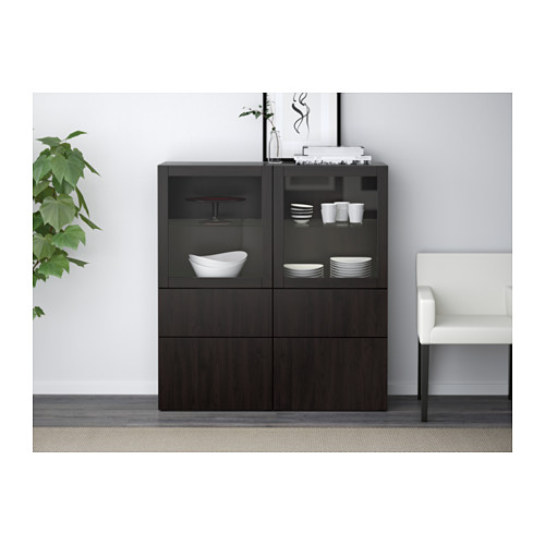BESTÅ, storage combination w glass doors