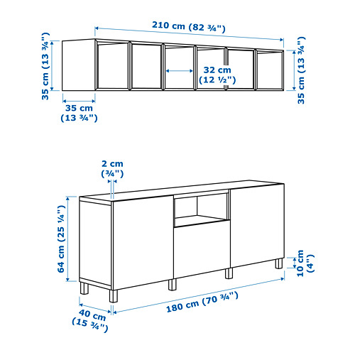 BESTÅ/EKET cabinet combination for TV