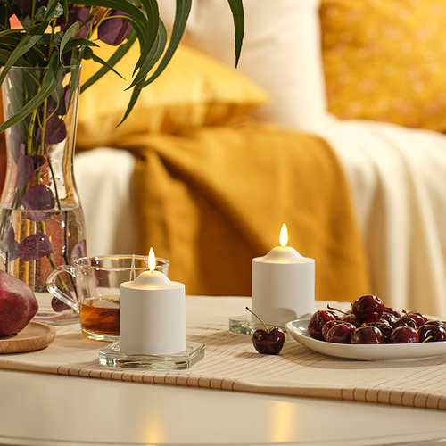 SMÅLOM, LED pillar candle