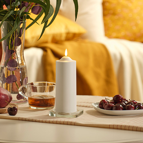 SMÅLOM, LED pillar candle