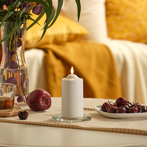 SMÅLOM, LED pillar candle