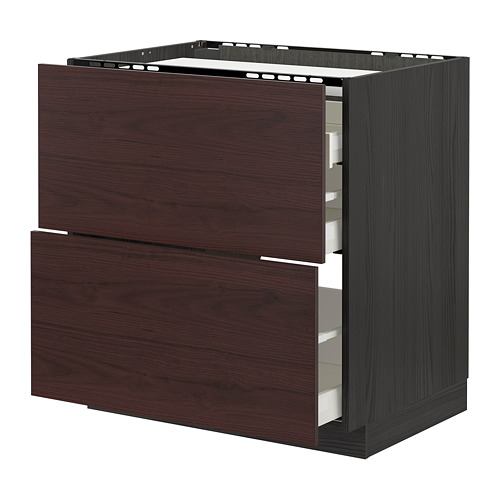 METOD/MAXIMERA, base cab f hob/2 fronts/3 drawers