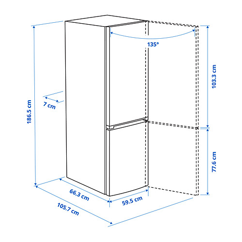 ALINGSÅS fridge/freezer