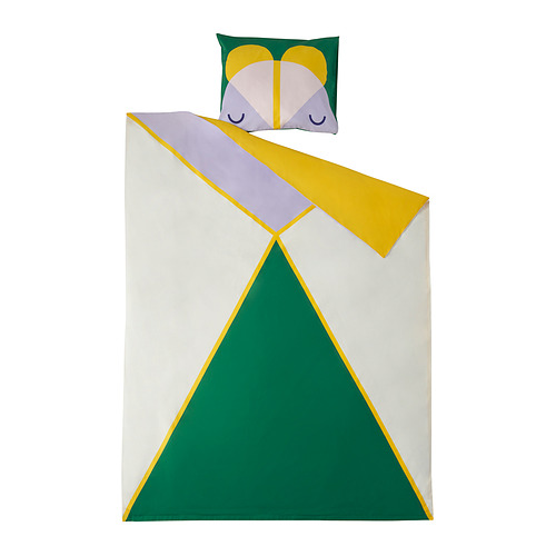 GREJSIMOJS, duvet cover and pillowcase