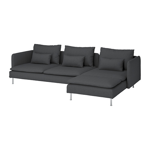 SÖDERHAMN, 4-seat sofa with chaise longue