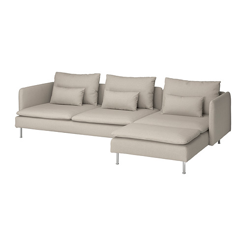 SÖDERHAMN, 4-seat sofa with chaise longue