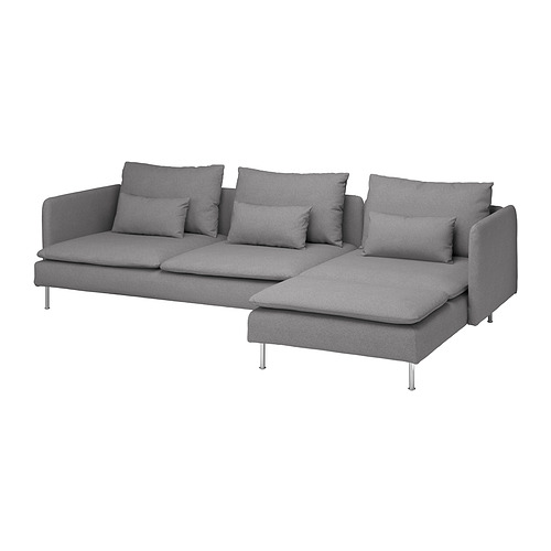 SÖDERHAMN, 4-seat sofa with chaise longue