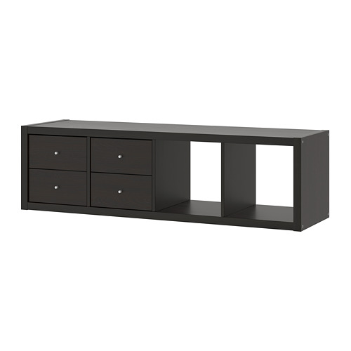 KALLAX, shelving unit with 2 inserts