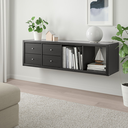 KALLAX, shelving unit with 2 inserts