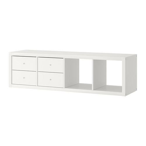 KALLAX, shelving unit with 2 inserts