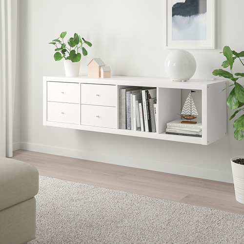 KALLAX, shelving unit with 2 inserts