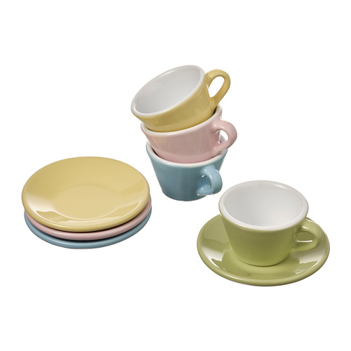 DUKTIG, 8-piece cup/saucer playset