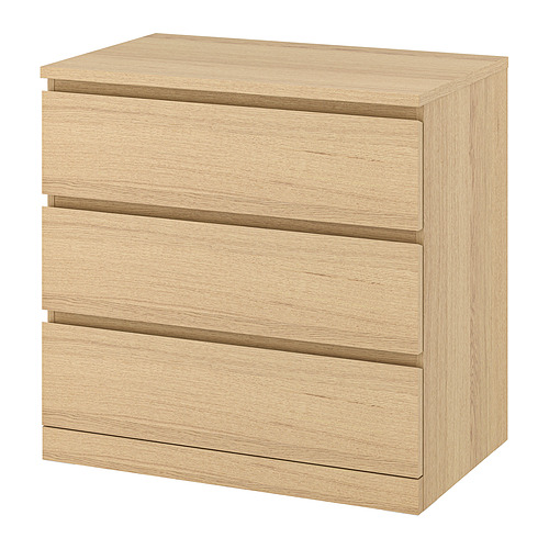 MALM, chest of 3 drawers