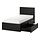 MALM, bed frame, high, w 2 storage boxes