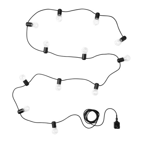 SVARTRÅ, LED lighting chain with 12 lights