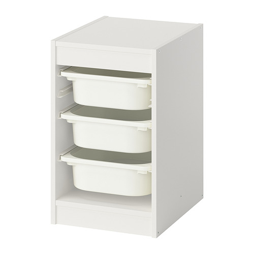 TROFAST, hirsla með kössum