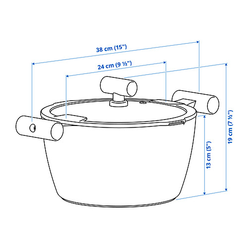 KLIPPFISK pot with lid